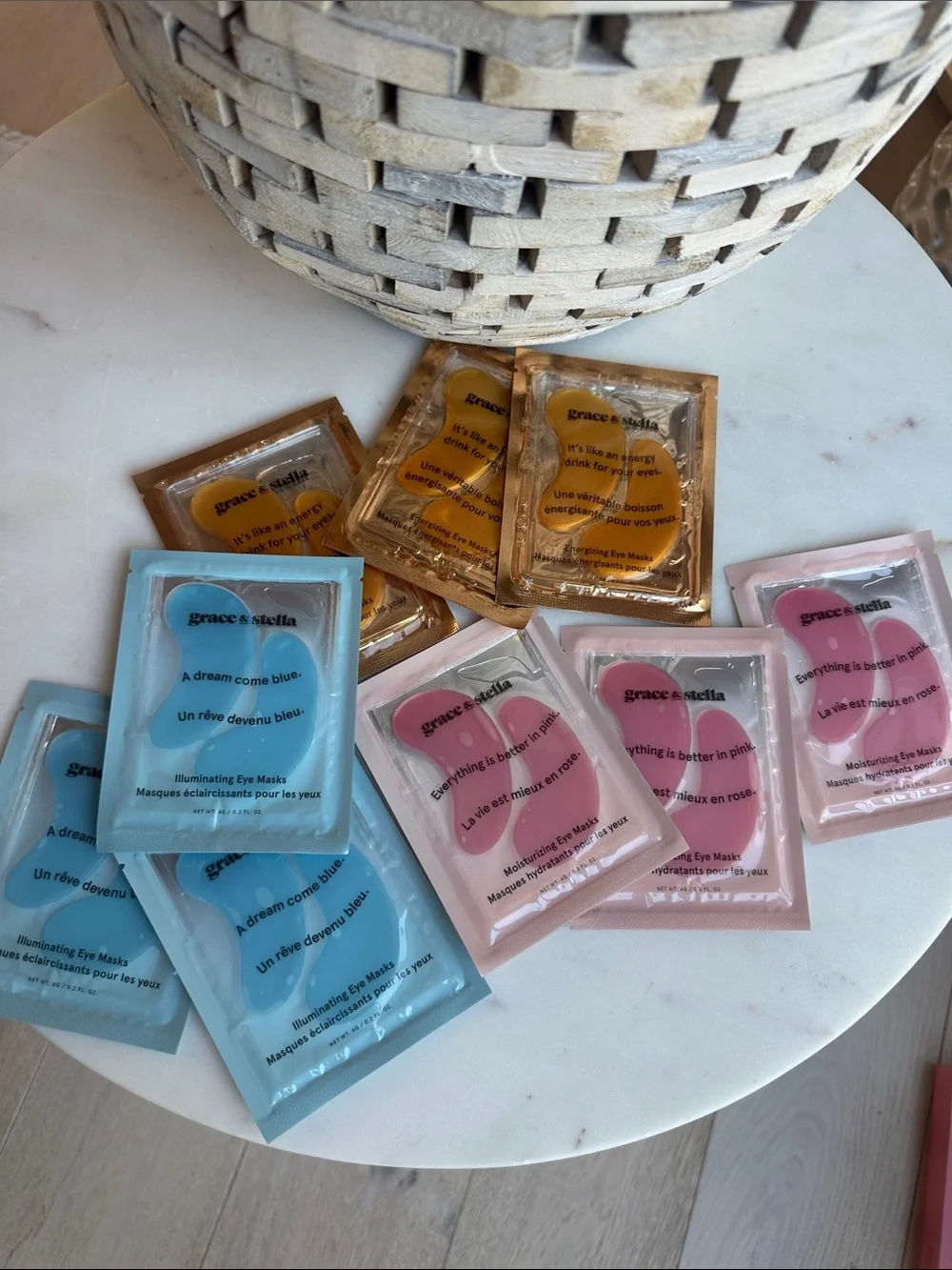 grace & stella Eye Gel Patch Trio — Pink, Blue, Gold